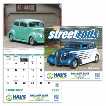 Street Rods Appointment Wall Calendar - Spiral